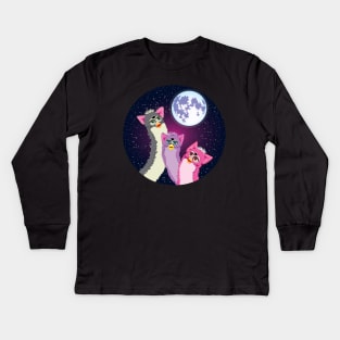 Three Furb Moon Kids Long Sleeve T-Shirt